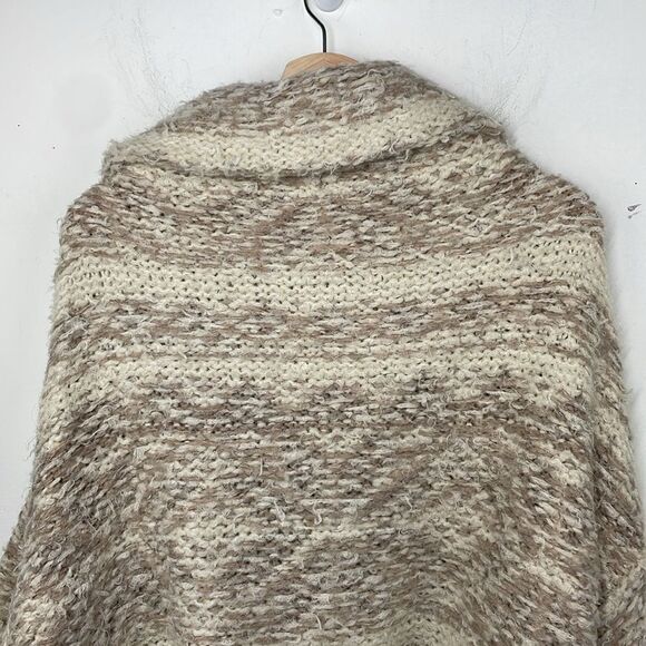 Sleeping On Snow Sweater Womens Beige Cardigan Open Asymmetrical Flowy XS - Picture 8 of 14